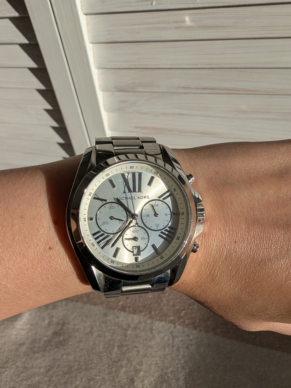 Michael Kors Silver Stainless Steel Women’s Chronograph Watch